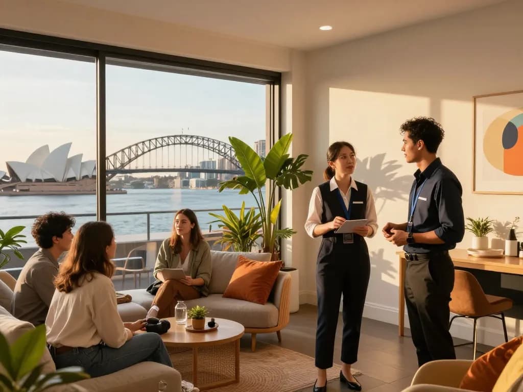 airbnb management sydney professional overseeing guests in stylish urban property