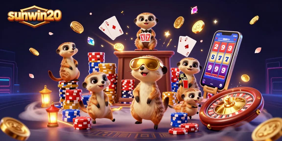 Engage with the vibrant sunwin20 casino scene as meerkats oversee gaming action.