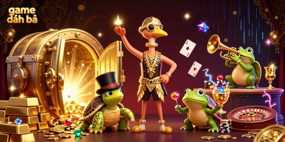 Experience thrilling moments in game đánh bài with vibrant characters and rich casino elements.