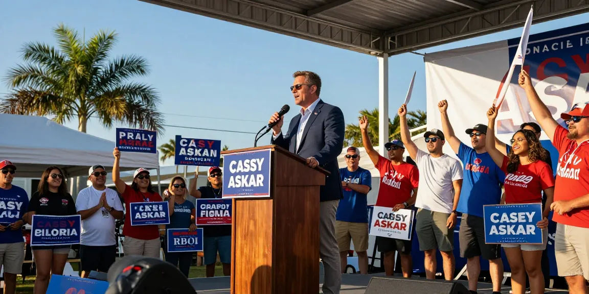 Supporters rallying for Casey Askar, showcasing political engagement in Florida.