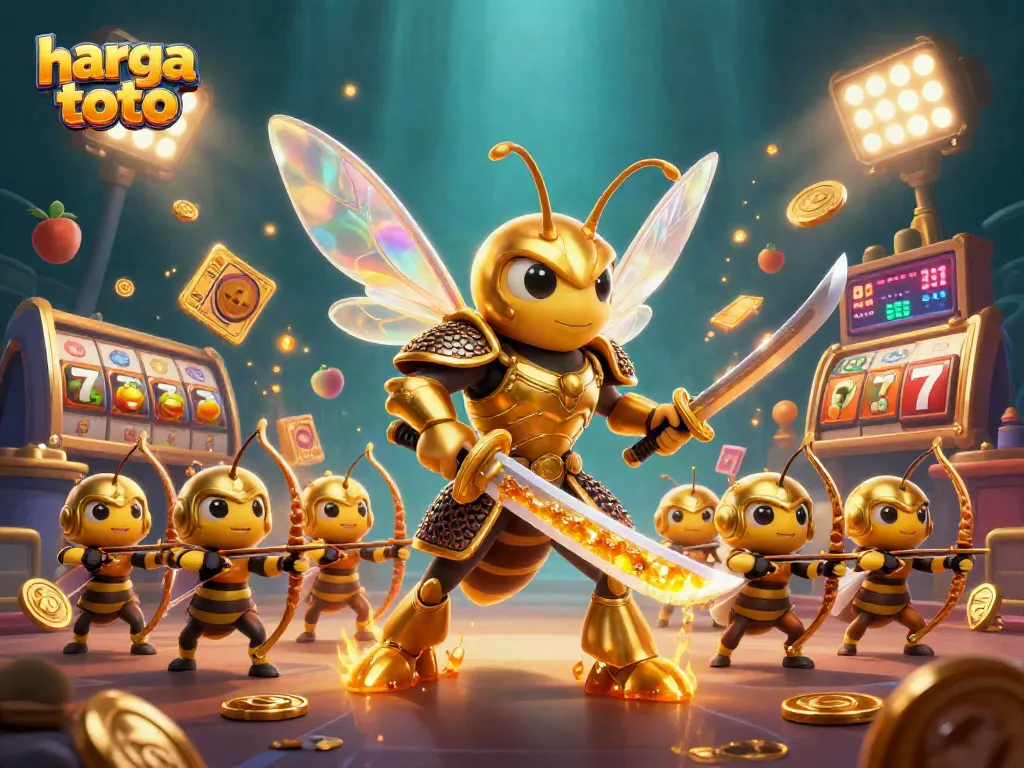 Experience thrilling slot gameplay with harga toto in a visually stunning 3D illustration.