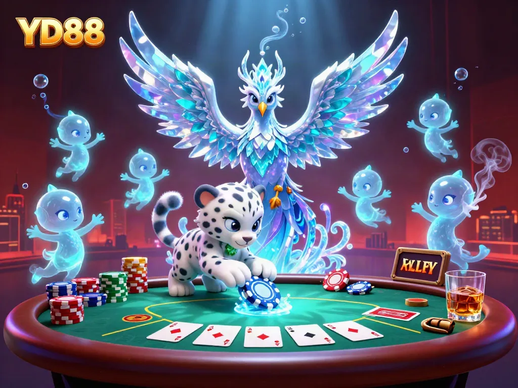 Experience exciting gameplay with YD88's dazzling characters in a captivating casino scene.