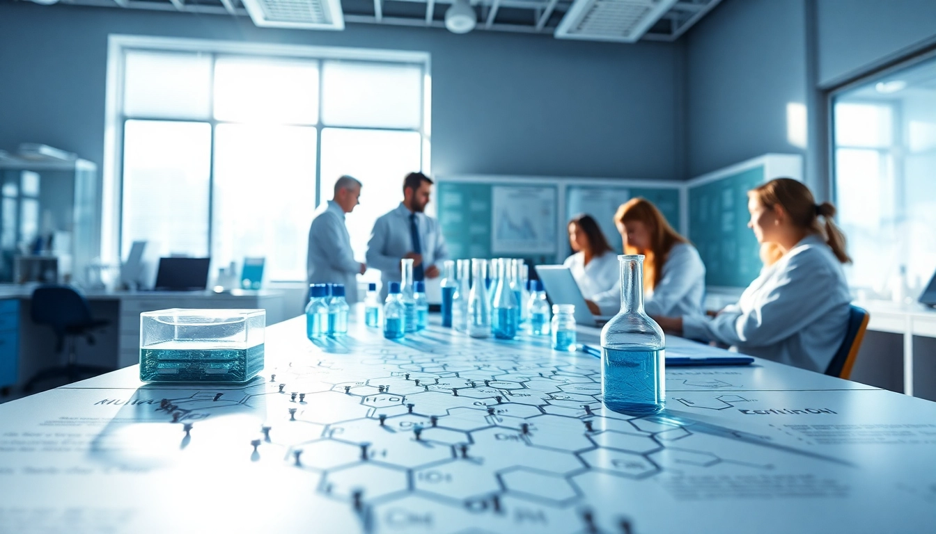 Explore peptide research at https://hydroresearchpeptides.com/ with scientists in a modern laboratory.