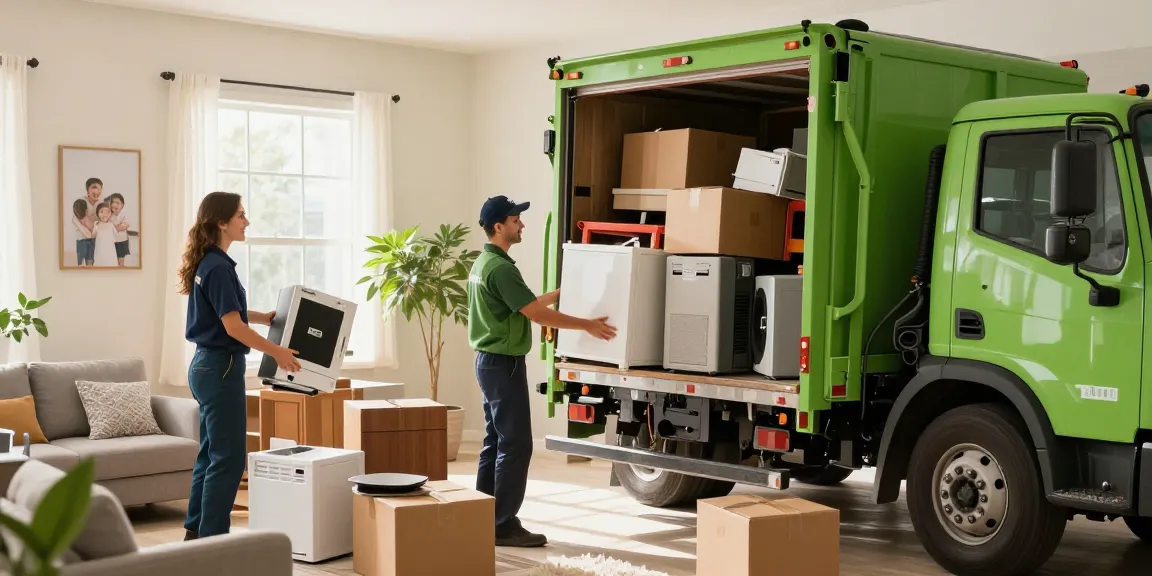 target Junk Removal Vancouver team clearing clutter from a home, transforming the living space.