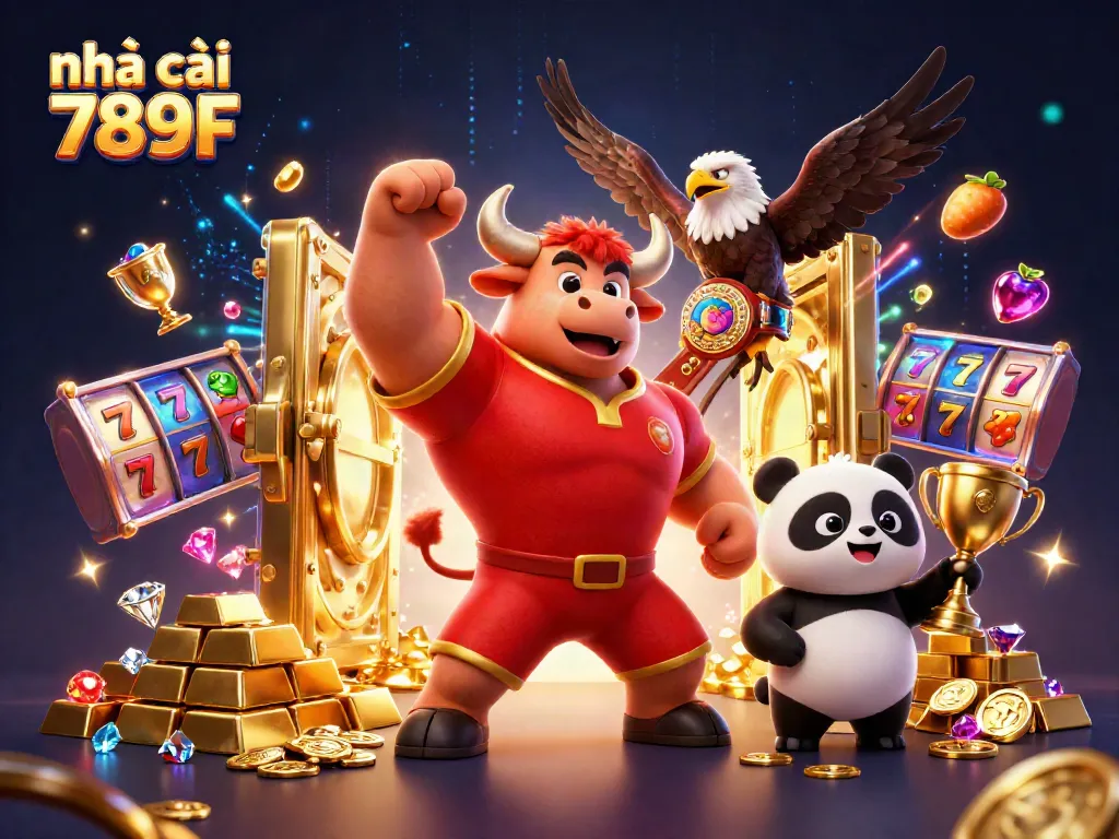 Engage with thrilling games at nhà cái 789F, featuring vibrant characters celebrating big wins!
