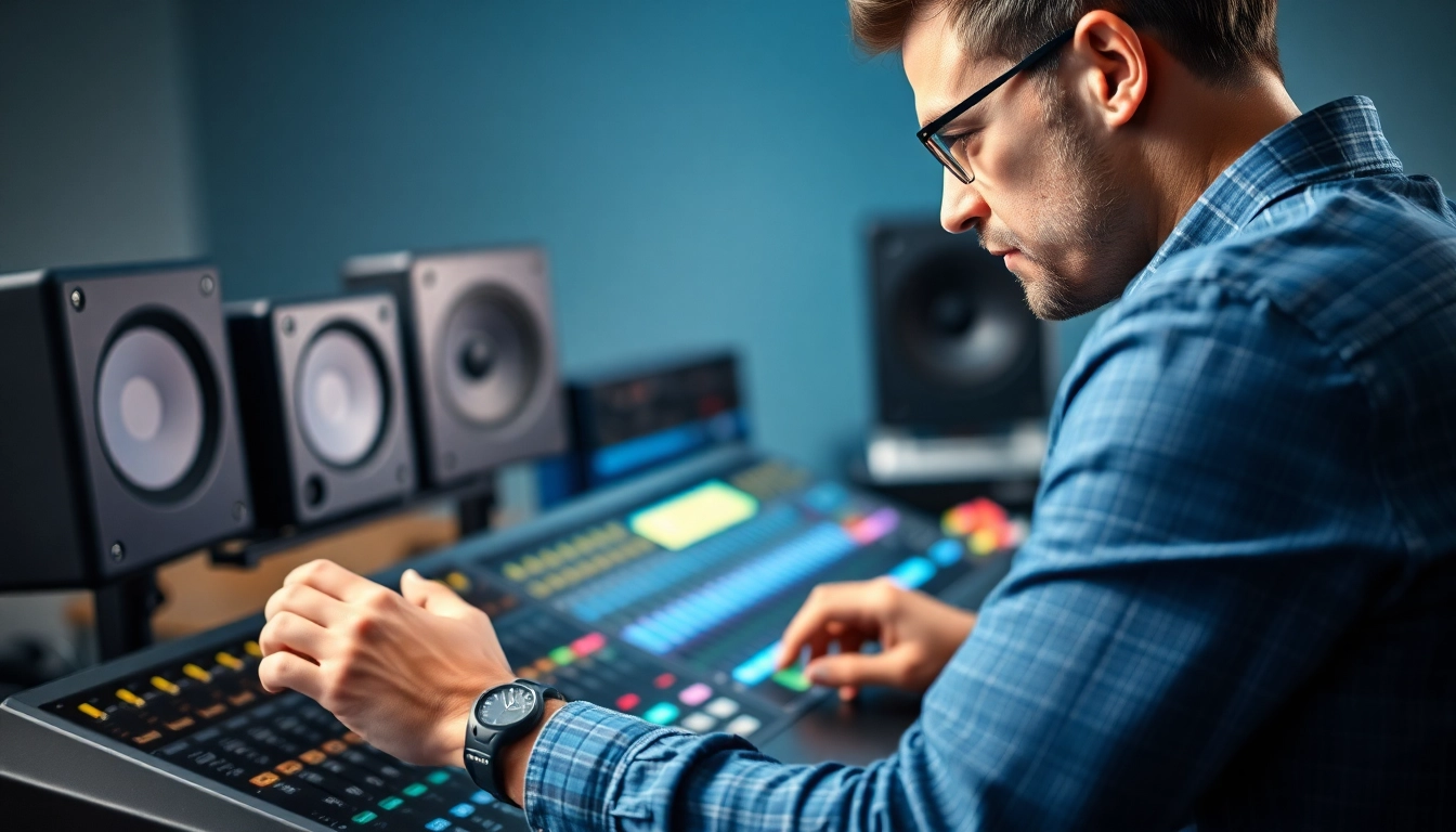 Enhance your sound with expert online mastering techniques in a professional studio setting.