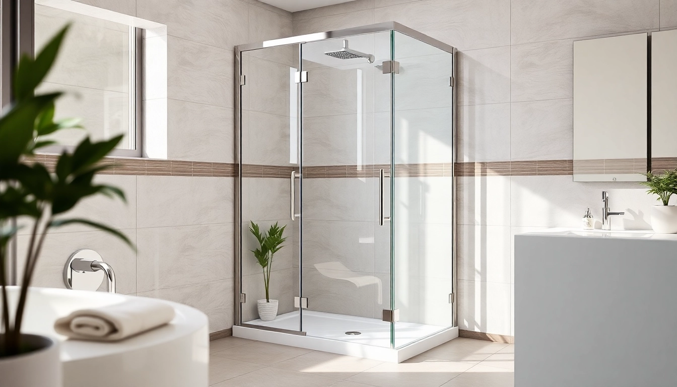 Duschkabine 80x80 in modernen Badezimmer mit eleganten Accessoires und stilvollen Wandfliesen.