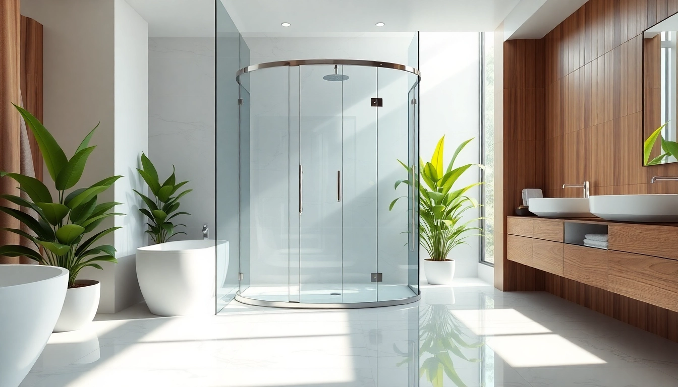 Experience elegant showers with a luxurious walk-in display in a stylish bathroom.