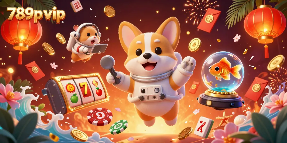Engage and win big at 789p vip with a dynamic scene featuring exciting casino games and characters!